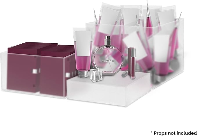 Acrylic Display Riser Boxes Frosted 3 Piece Retail Product Riser 2" - Image 5