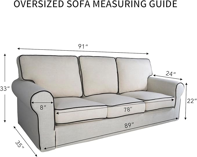 PureFit 100% Dual Waterproof Couch Cover Slipcovers - Image 3