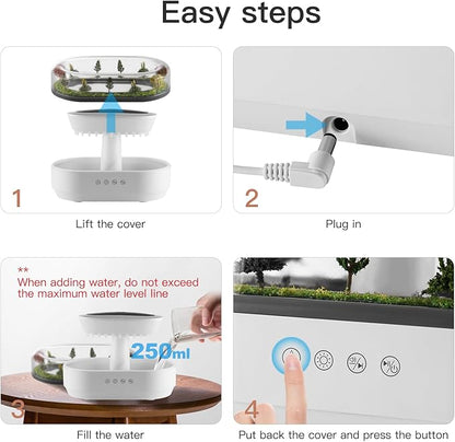 Essential Oil Diffuser 250ML Cloud Humidifier Rain Water Drip Diffuser - Image 7