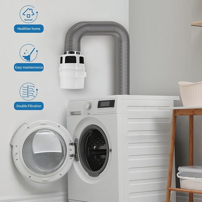 【Upgraded】 NOORNY 3 in 1 Indoor Dryer Vent Kit Lint Trap Bucket Dryer Vent - Image 7