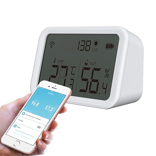 WiFi Temperature Humidity Light Sensor | Smart Home Monitoring | Phone by EACHHAHA