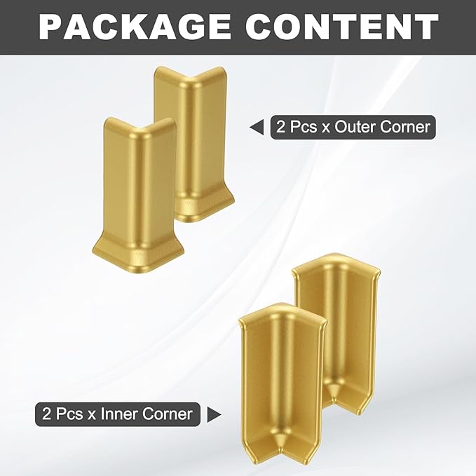 uxcell Self Adhesive Baseboard Corner Blocks, 3.23 Inch Wall Edge Corner - Image 3