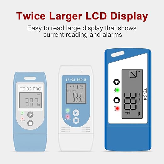 TE‑04 ET USB Temperature Recorder, Larger Display, Pause Logging Fuction - Image 5