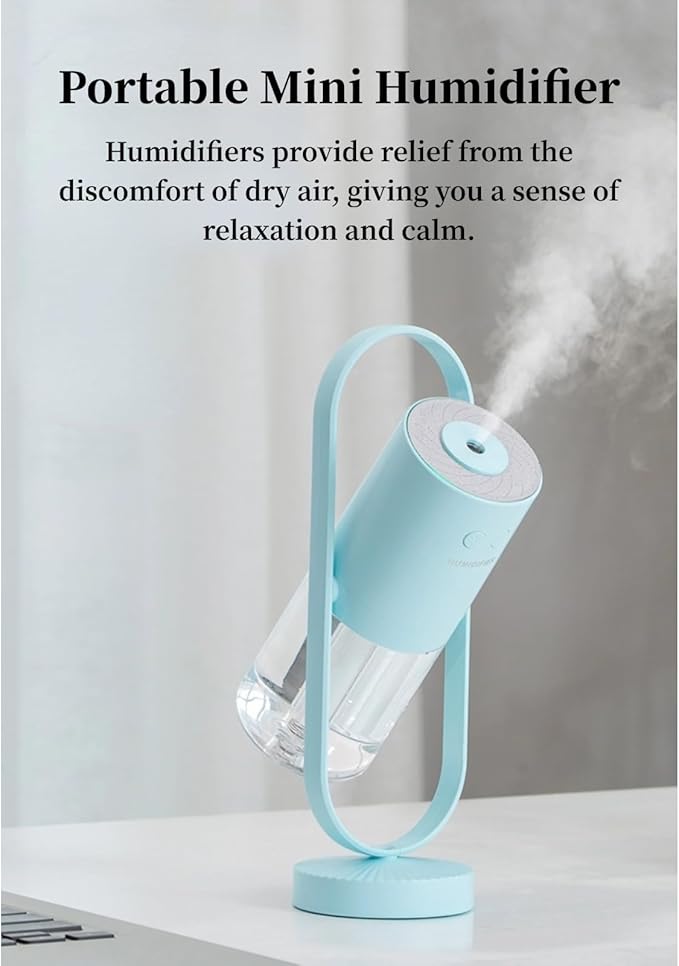 Portable Mini Humidifier, Compact 360° Rotating Cool Mist Air Humidifier - Image 2