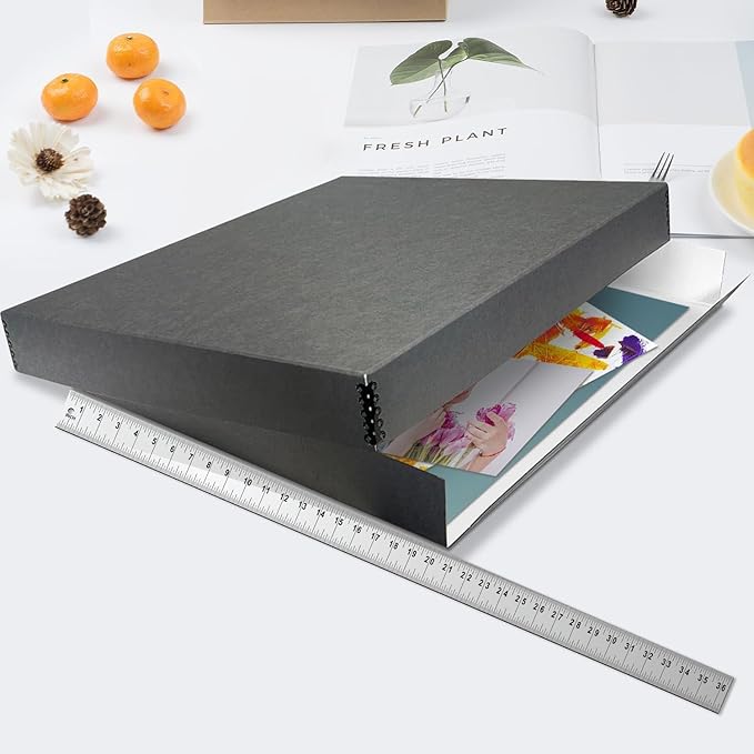 Lineco Museum Archival Storage Box, 20.75x24.75x3 in. Drop Front Design. - Image 3