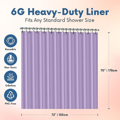 Premium Shower Curtain Liner, 6G PEVA Shower Curtain - Image 2