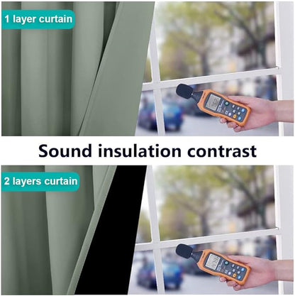 NICETOWN Full Shading Curtains for Windows, Super Heavy-Duty Black Lined - Image 3