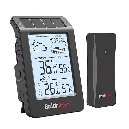 BaldrTherm Wireless Weather Station, Dual-Zone Indoor & Outdoor/Childroom Temp by BaldrTherm