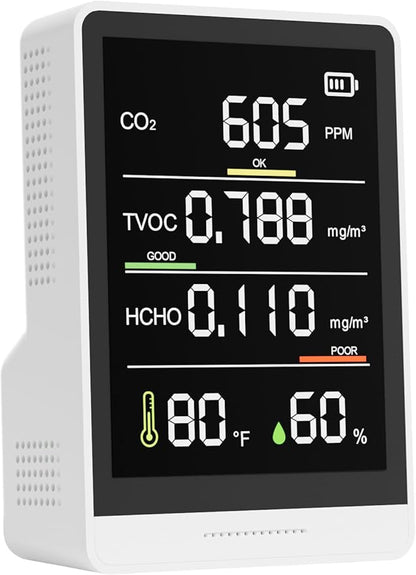 5-in-1 Professional Indoor Air Quality Monitor Indoor Portable CO2 Monitor | by PinoTec