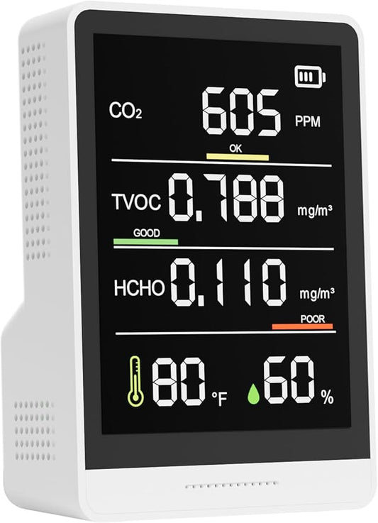 5-in-1 Professional Indoor Air Quality Monitor Indoor Portable CO2 Monitor | by PinoTec