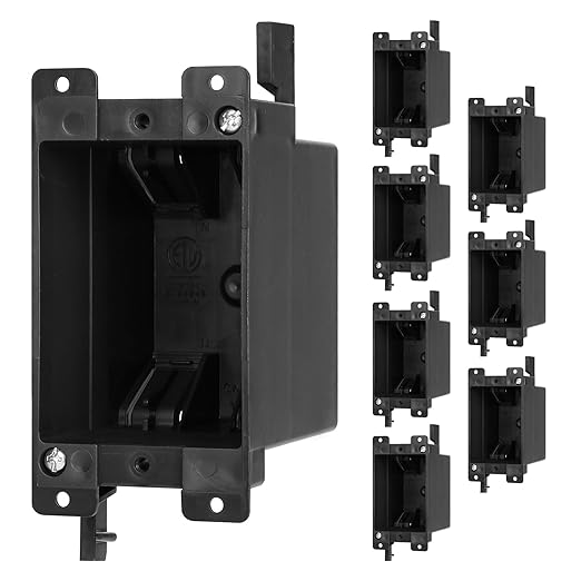Old Work Electrical Black Box 1-Gang, Home Improvement PVC Electrical Junction by YQMIGU