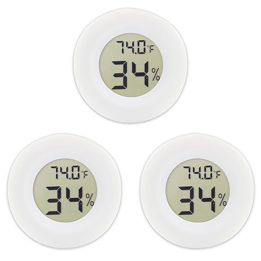 Digital Mini Thermometer Round Hygrometer, LCD Display, Indoor Temperature by Rojuna
