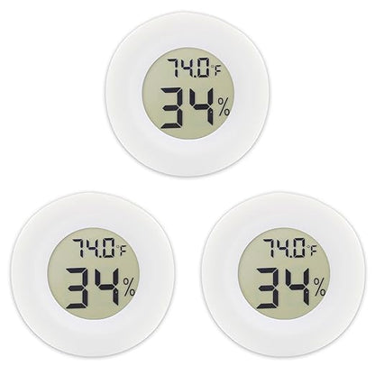 Digital Mini Thermometer Round Hygrometer, LCD Display, Indoor Temperature by Rojuna
