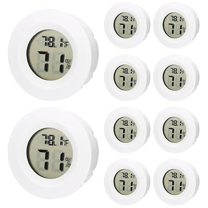 10 Pack Mini Hygrometer Thermometer by LemonBest