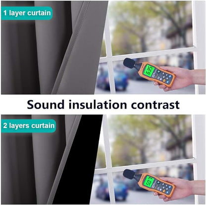 NICETOWN Full Shading Curtains 90 inches Long 2 Panels Set - Image 4