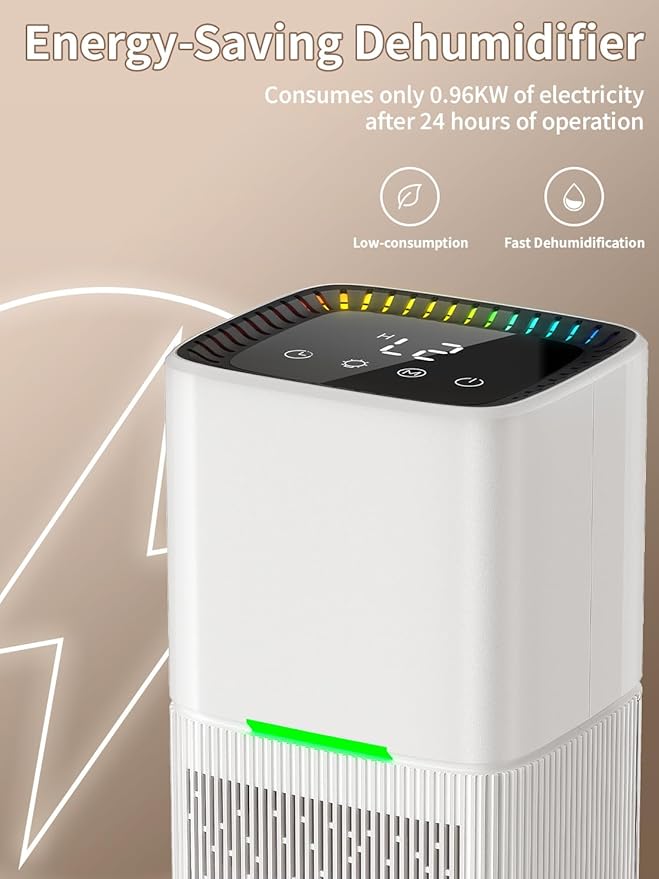 Dehumidifier, Dehumidifier for Home, 60 OZ Water Tank, 500 sq.ft Dehumidifiers - Image 6