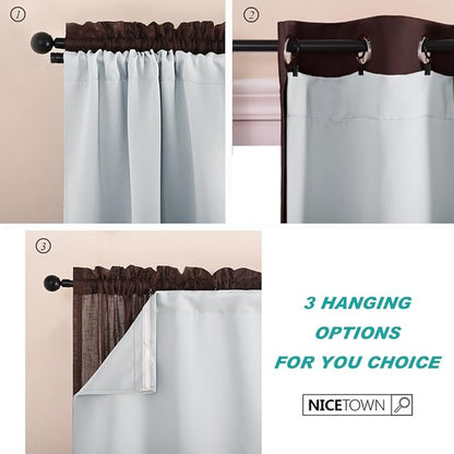 NICETOWN Blackout Draperies Window Curtain Liners - Image 3