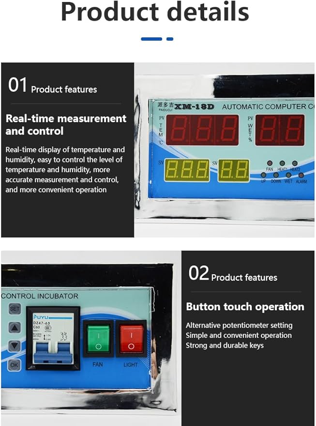 Full Automatic Egg Incubator Controller XM-18D Temperature and Humidity - Image 6