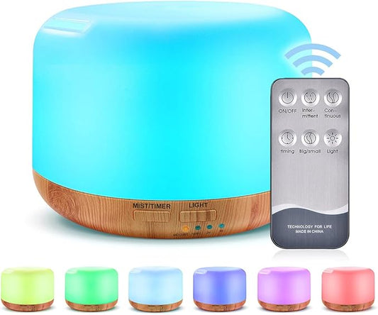300ML Essential Oil Diffuser, Remote Control Ultrasonic Aromatherapy Oil by Marchred