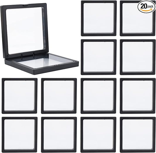 Framendino, 20 Pack Black 3D Floating Frame Display Case Challenge Coin by Unknown