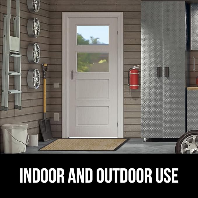 GORILLA GRIP 100% Waterproof All-Season WeatherMax Doormat US Designed Natural - Image 9