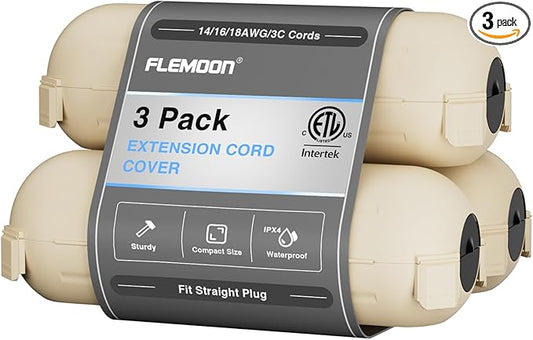Flemoon Outdoor Extension Cord Cover Waterproof, Weatherproof Electrical by FLEMOON