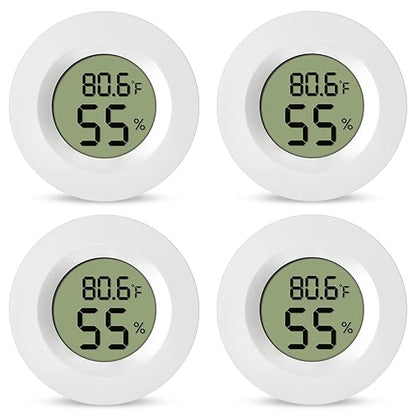 4-Pack Mini Hygrometer Thermometer Digital Humidity Meter Indoor/Outdoor by VZZNN