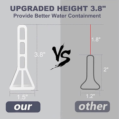 3.8" High Shower Dam 39" Collapsible Shower Water Stopper, Shower Threshold - Image 2