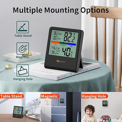 Digital Thermometer Hygrometer, Indoor Wall Thermometer Humidity Indoor - Image 4