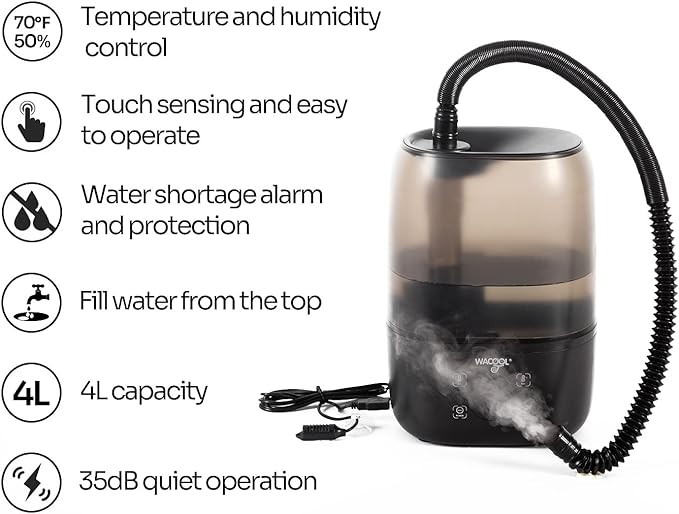 WACOOL Reptile Fogger with Humidity Controller, 4L Large Tank Reptile - Image 4