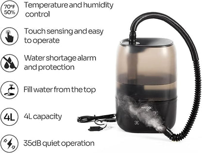 WACOOL Reptile Fogger with Humidity Controller, 4L Large Tank Reptile - Image 4