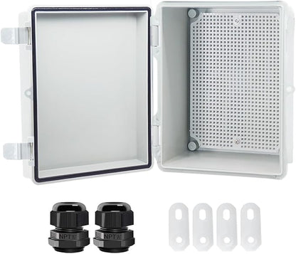 Junction Box, Hinged Cover IP67 Waterproof ABS Project Box by Otdorpatio