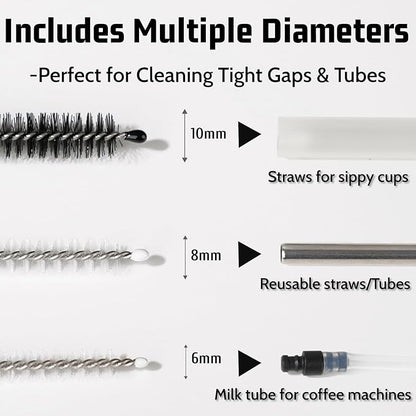 Milk Foamer Hose Brush, Tube Hose Cleaner Brush Ideal - Image 4