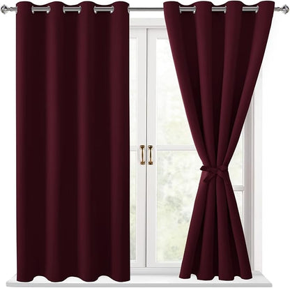 Hiasan Blackout Curtains for Bedroom, 52 x 54 Inches Long - Image 2