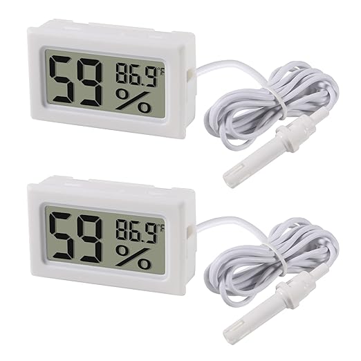 2-Pack Mini Digital Hygrometer Thermometer Gauge by DWEII
