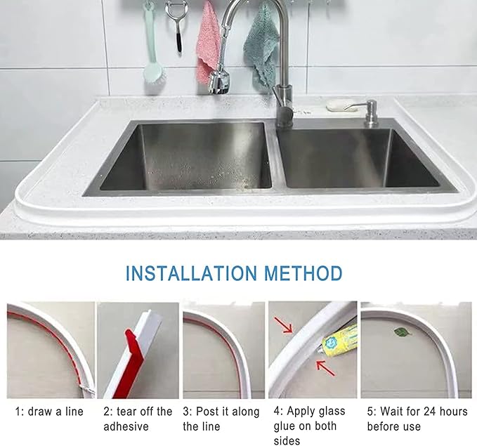 Collapsible Shower Water Guard Water Splash Guard Water Dam Barrier Shower - Image 3