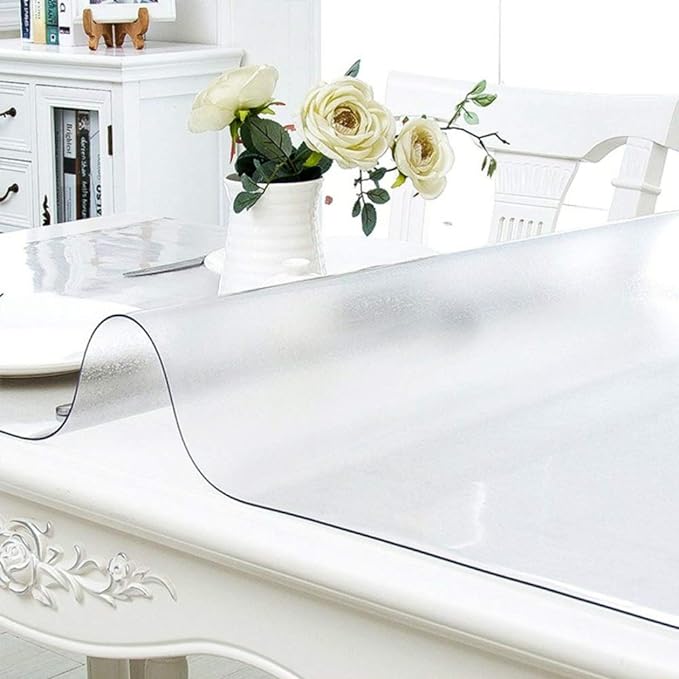 NECAUX Custom 18 x 64 Inch Frosted Table Cover Protector, 1.5mm Thick Plastic - Image 3