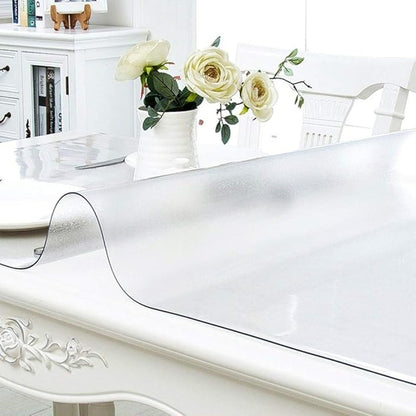 NECAUX Custom 32 x 63 Inch Frosted Table Cover Protector, 1.5mm Thick Plastic - Image 3