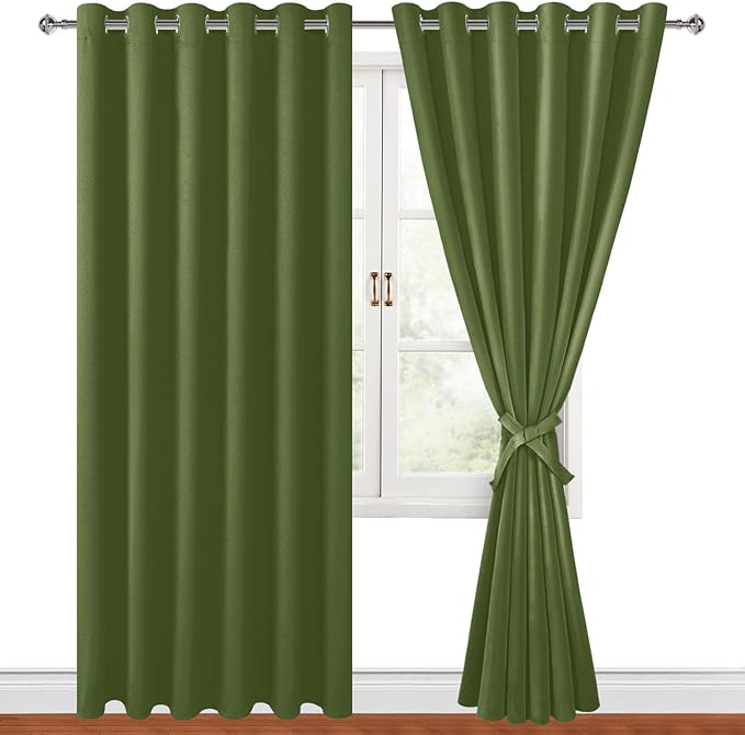 Hiasan Room Darkening Curtains for Bedroom, 70 x 84 Inches - Image 7