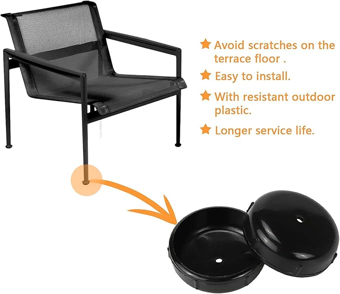 APPLIANCEMATES 1-1/2" Wrought Iron Patio Furniture Feet Glides - Image 4