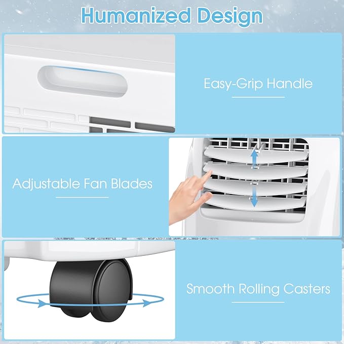 COSTWAY Portable Air Conditioners, 8000 BTU Air Conditioner Unit spaces up to - Image 8