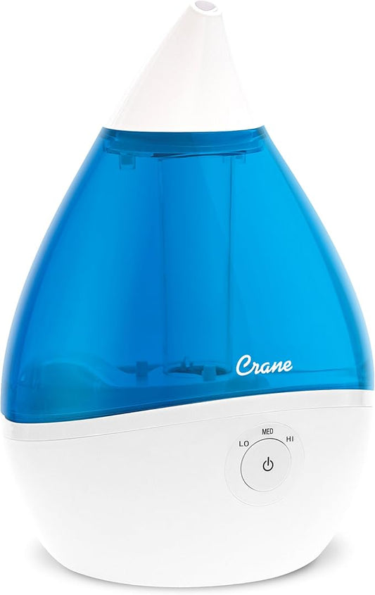 Crane Droplet Ultrasonic Teardrop Cool Mist Air Humidifier, 0.5 Gallon by Crane