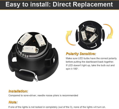 AC Climate Heater Control LED Lights Bulbs Kit replacement Compatible - Image 5