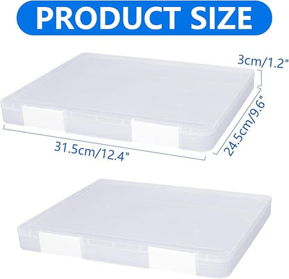 3 Pcs Clear A4 File Storage Boxes - Image 3