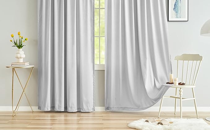 Privacy Sheer Curtains That Let Light in, Rod Pocket Semi Sheer Privacy - Image 4