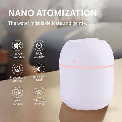 Portable Mini Humidifier Small Cool Mist Humidifier Personal Desktop USB - Image 5