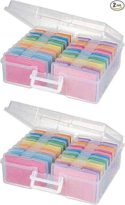 novelinks Transparent 4" x 6" Photo Organizers and Photo Storage Box by novelinks