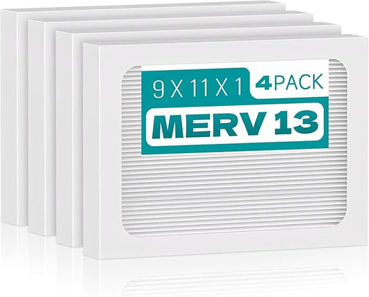 4-Pack 9 x 11 x 1 MERV 13 Replacement Dehumidifier Filter Compatible by Qinlov