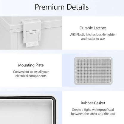 Electrical Box, IP65 Waterproof Dustproof ABS Plastic Enclosure, Outdoor and - Image 4