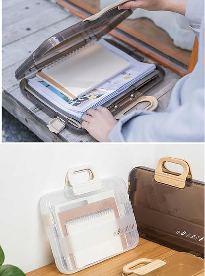 Portable File Box Clear Waterproof Document Storage Box - Image 6